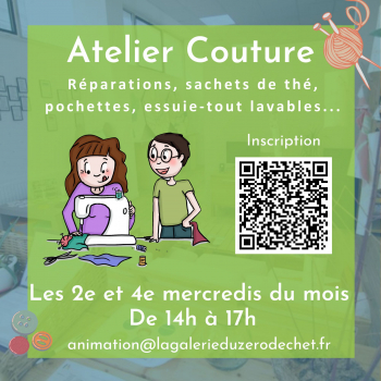 Atelier couture - Galerie Zéro Déchet Le 22 mai 2024